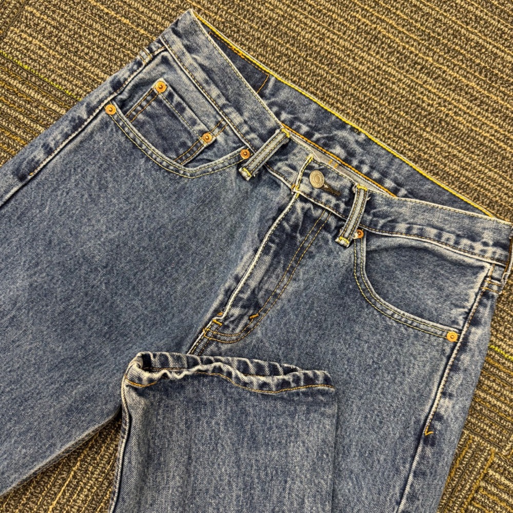 Levis 505 Regular Fit Jeans Womens 30x34 Blue Excellent Straight Leg Denim 3921